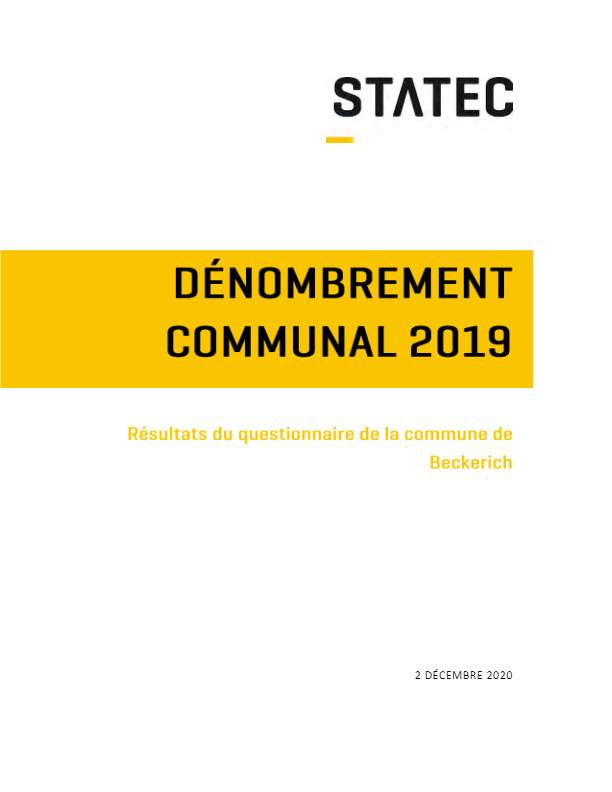 Rapport dénombrement communal 2019
